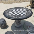 Stone garden decorated with peony stone table